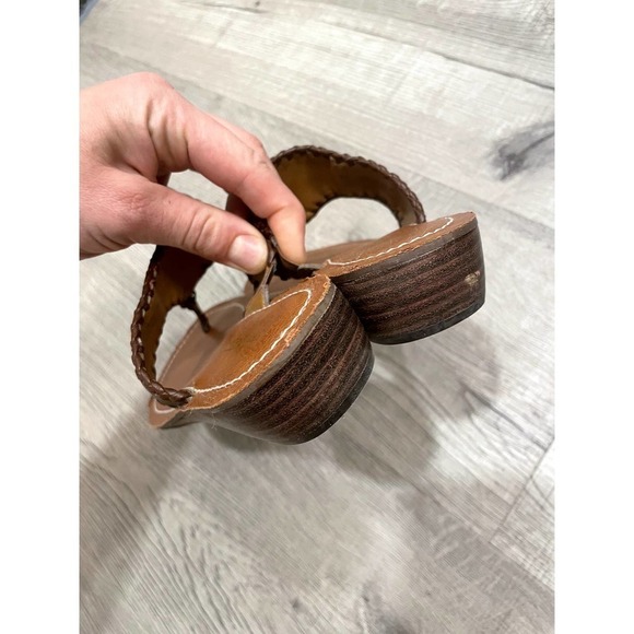 Anthropologie Franco Sarto Boho Serape Are Stripe Sandals size 6 - Picture 7 of 8